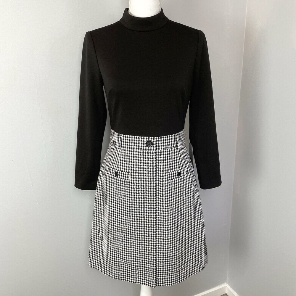 1901 Long Sleeve Plaid Mini Dress 6